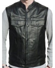 JTS 504 Leather Waistcoat